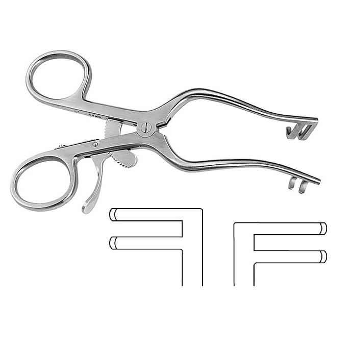 PLESTER Ретрактор, що самостійно утримується; тупий; 2X2 зубчики; 13,0см. Tontarra Medizintechnik GmbH